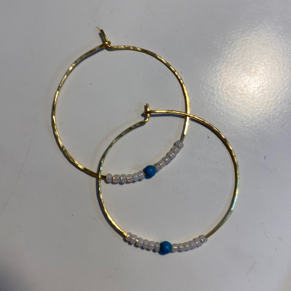 Hoop Earrings Beaded